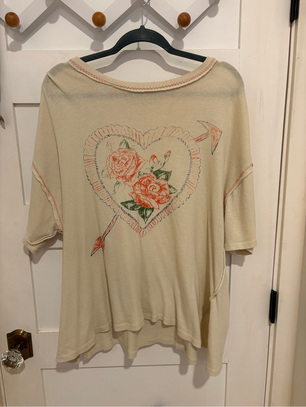 We The Free Love Rose Tee EUC